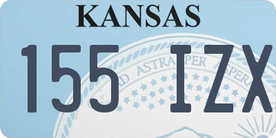 KS license plate 155IZX