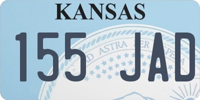 KS license plate 155JAD