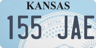 KS license plate 155JAE