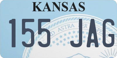 KS license plate 155JAG