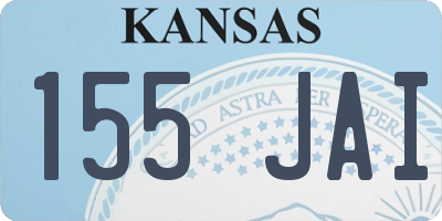 KS license plate 155JAI