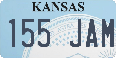 KS license plate 155JAM