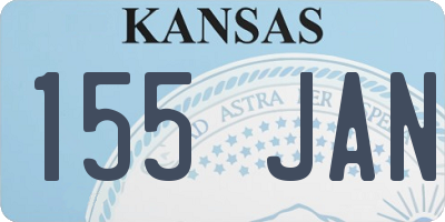 KS license plate 155JAN