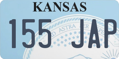 KS license plate 155JAP