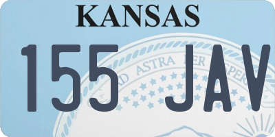 KS license plate 155JAV