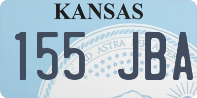 KS license plate 155JBA