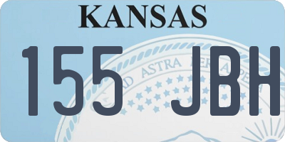 KS license plate 155JBH