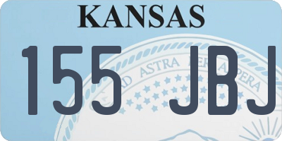 KS license plate 155JBJ