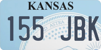 KS license plate 155JBK