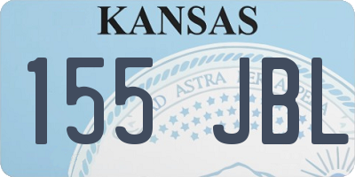 KS license plate 155JBL