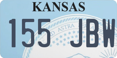 KS license plate 155JBW