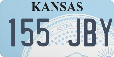 KS license plate 155JBY