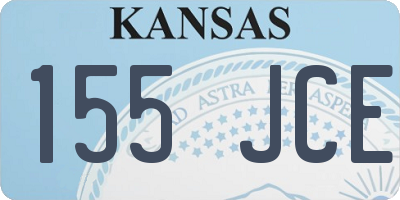 KS license plate 155JCE