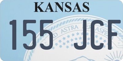 KS license plate 155JCF