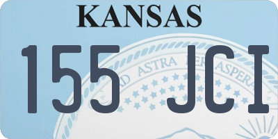KS license plate 155JCI