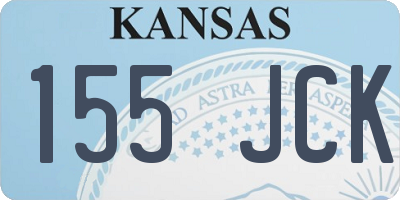 KS license plate 155JCK
