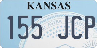 KS license plate 155JCP