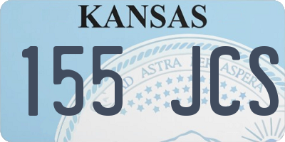 KS license plate 155JCS