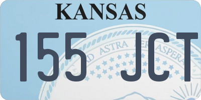 KS license plate 155JCT