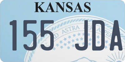 KS license plate 155JDA