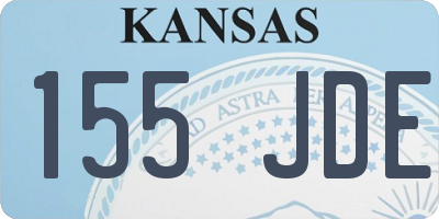 KS license plate 155JDE