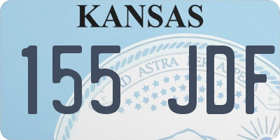 KS license plate 155JDF