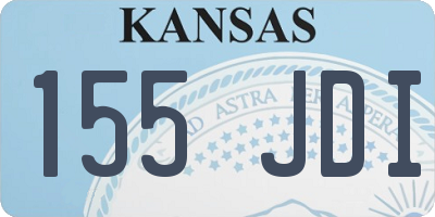 KS license plate 155JDI