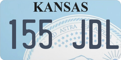 KS license plate 155JDL