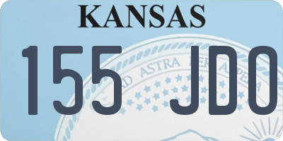 KS license plate 155JDO