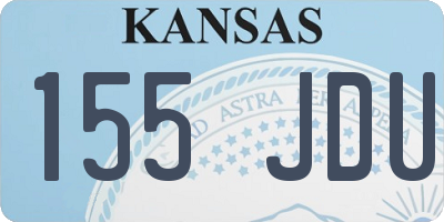 KS license plate 155JDU