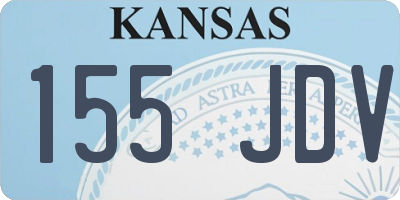 KS license plate 155JDV