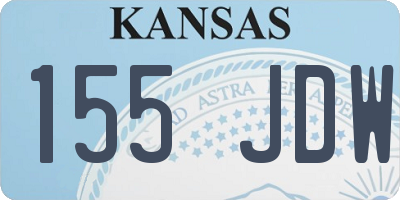 KS license plate 155JDW