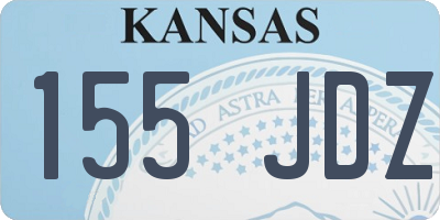 KS license plate 155JDZ