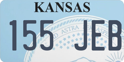 KS license plate 155JEB
