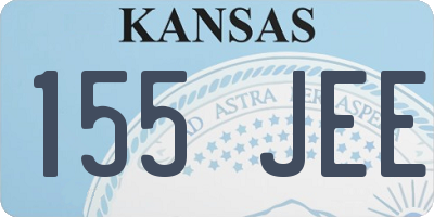 KS license plate 155JEE