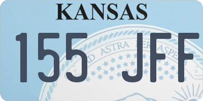 KS license plate 155JFF