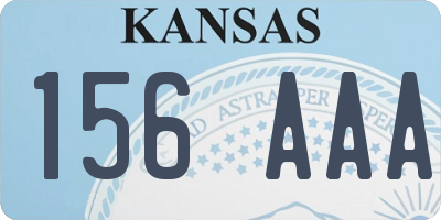 KS license plate 156AAA