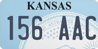KS license plate 156AAC