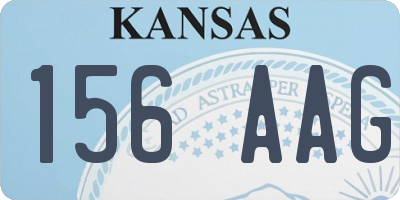 KS license plate 156AAG