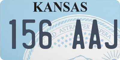 KS license plate 156AAJ