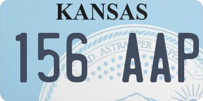 KS license plate 156AAP