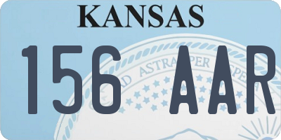 KS license plate 156AAR