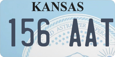 KS license plate 156AAT