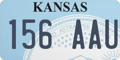 KS license plate 156AAU