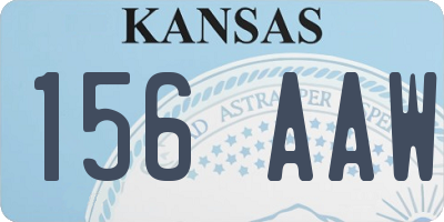 KS license plate 156AAW