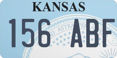 KS license plate 156ABF