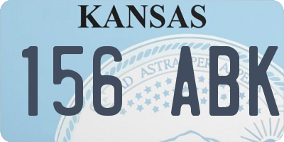 KS license plate 156ABK