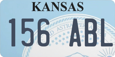 KS license plate 156ABL