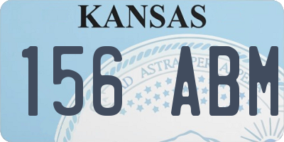 KS license plate 156ABM