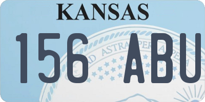KS license plate 156ABU